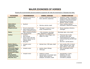 Zoonoses of Horses and Swine
