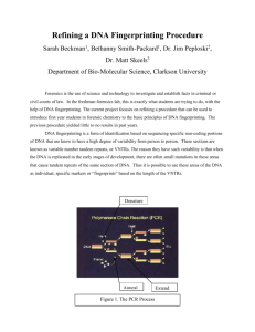Refining a DNA Fingerprinting Procedure