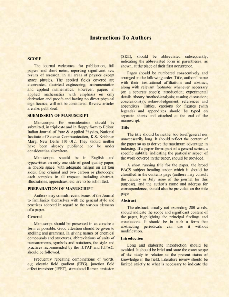 research and reviews journal of pure and applied physics