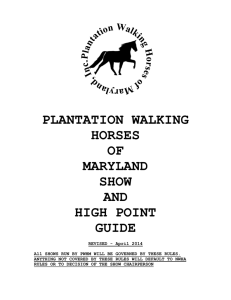 high point divisions - Plantation Walking Horses of Maryland