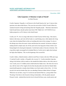 Celia Carpenter: A Historian in Spite of Herself