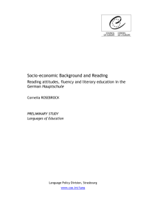 Socio-economic Background and Reading