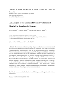 An Analysis of the Causes of Decadal Variations of Rainfall in