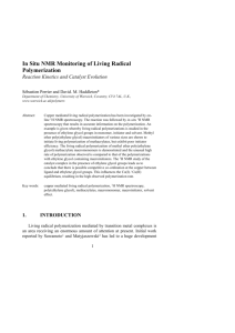 In Situ NMR Monitoring of Living Radical Polymerization Reaction