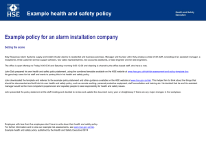 Example Health and Safety Policy
