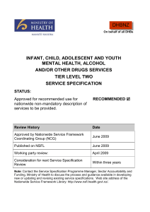 Infant, Child, Adolescent and Youth Tier 2