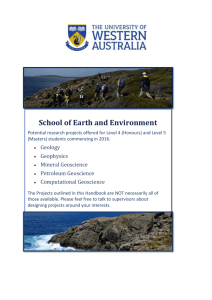 2016 Geoscience Research Projects