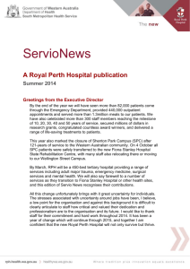 ServioNews A Royal Perth Hospital publication Summer 2014