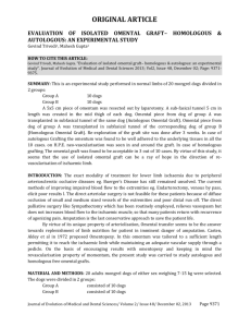 EVALUATION OF ISOLATED OMENTAL GRAFT