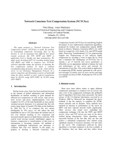 Network Conscious Text Compression System (NCTCSys)
