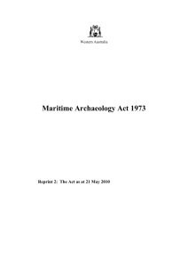 Maritime Archaeology Act 1973 - 02-00-00