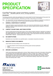 ComTex® facade panel and fixing system