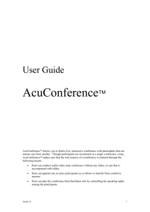 AcuCONFERENCE User Guide