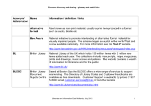 Acronym - Libraries and Information East Midlands