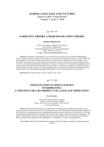 ACROSS LANGUAGES AND CULTURES, Volume 7, Issue 2, 2006