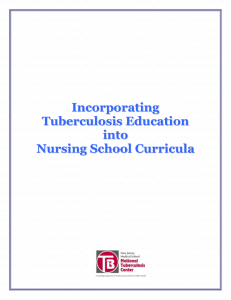 TB education for the community health nurse