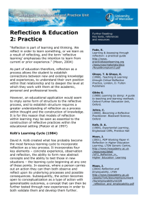 Reflection & Education Practice
