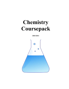 Chemistry Coursepack