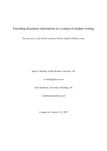 Compiling the British Academic Written English Corpus