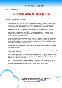 Testing the purity of Peroxide killer