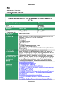 generic parole process for determinate sentence