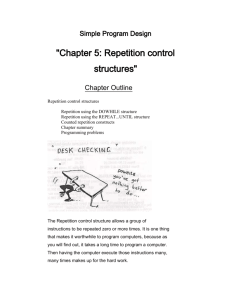 Repetition control structures