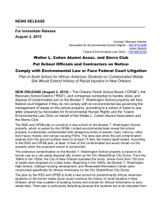 NEWS RELEASE - Advocates for Environmental Human Rights
