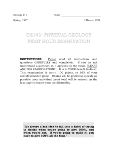 First Hour Exam, Spring, 1997