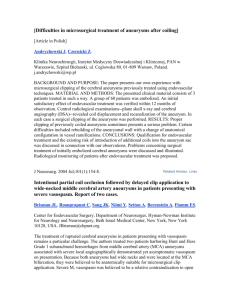 [Difficulties in microsurgical treatment of aneurysms after