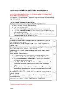 Invigilators Checklist for High