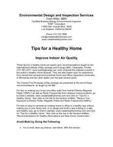 Tips for a Healthy Home