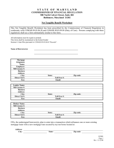 Net Tangible Benefit Worksheet - Maryland Department of Labor
