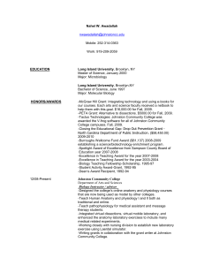 Curriculum Vitae - Johnston Community College