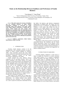 Study on the Relationship Between Familiness and Performace of