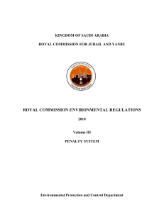 Royal Commission Environmental Penalty System minor revisions