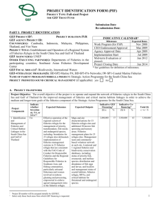 FINANCING PLAN (IN US$): - South China Sea Project