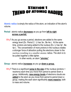 Trends of the Periodic