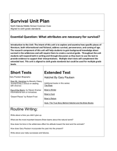 Survival Unit Plan