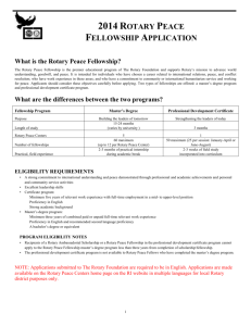 Rotary World Peace Fellowship Application (083-EN)