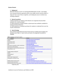 Review Protocol Background Neonatal infections result in an