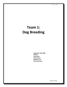 Dog Breeding - Seneca - School of Information & Communications