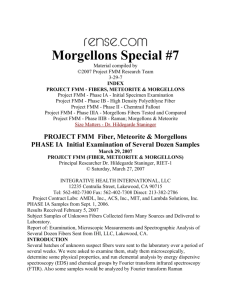 Morgellons Special #7 Material compiled by ©2007 Project FMM