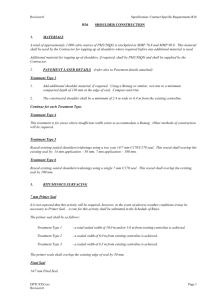 Contract Specific Requirements Pavement Work