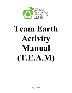 TEAM EARTH" Activity Manual