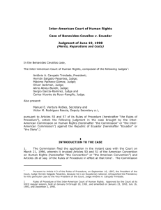 INTER-AMERICAN COURT OF HUMAN RIGHTS