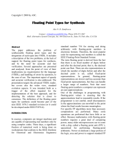 FP Types for Synthesis
