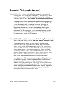Annotated Bibliography (sample)