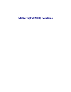 Midterm(Fall2001) Solutions
