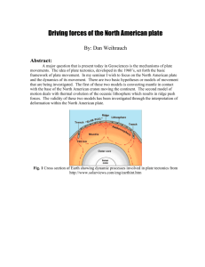 Driving forces of the North American plate