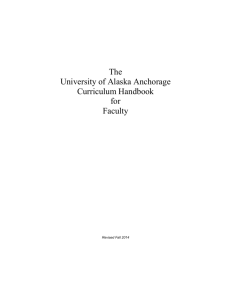 Curriculum Handbook - University of Alaska Anchorage